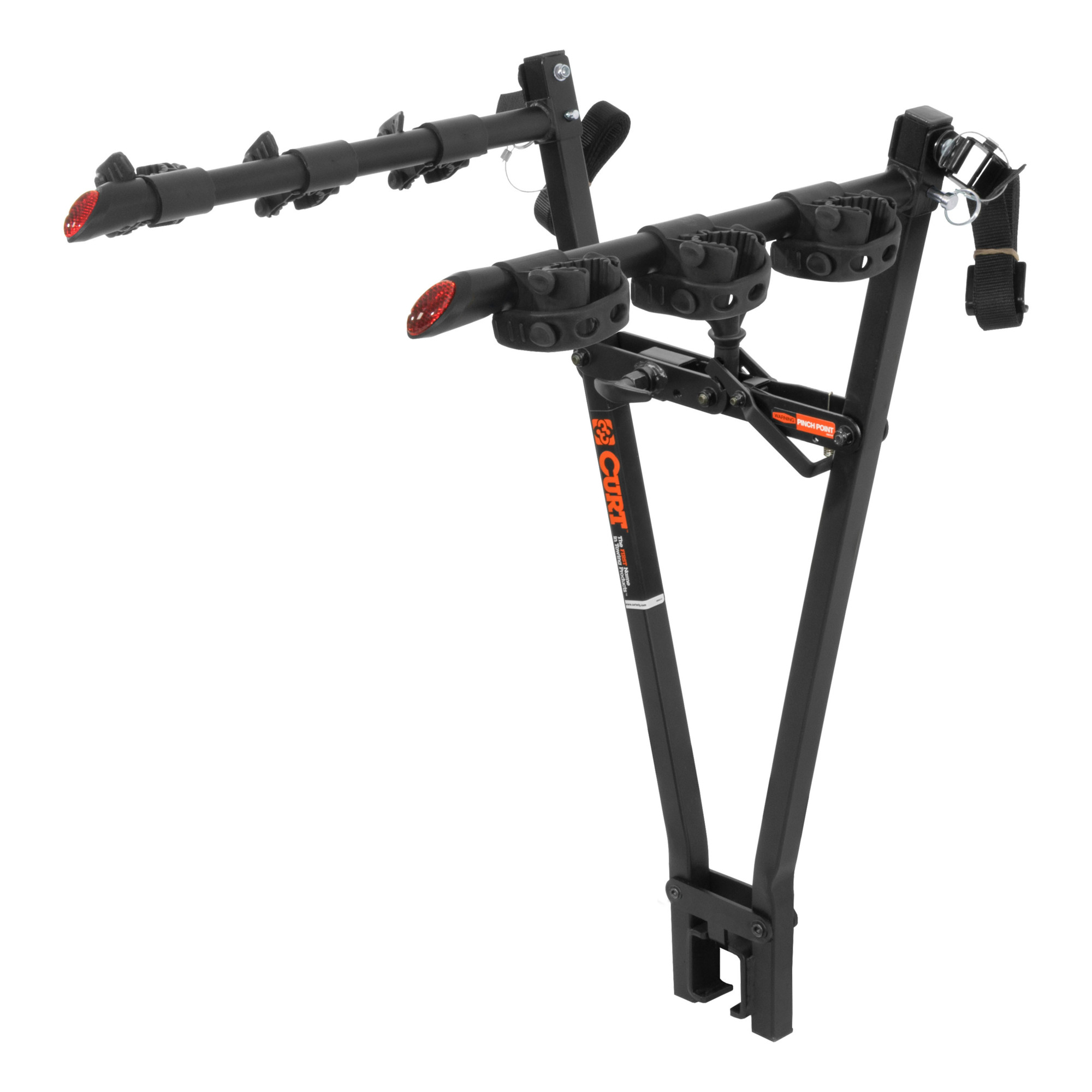 Curt Manufacturing, Clamp-On Trailer Hitch Bike Rack Mount, Bike Capacity 3 Load Capacity 135 lb, Model# 18013